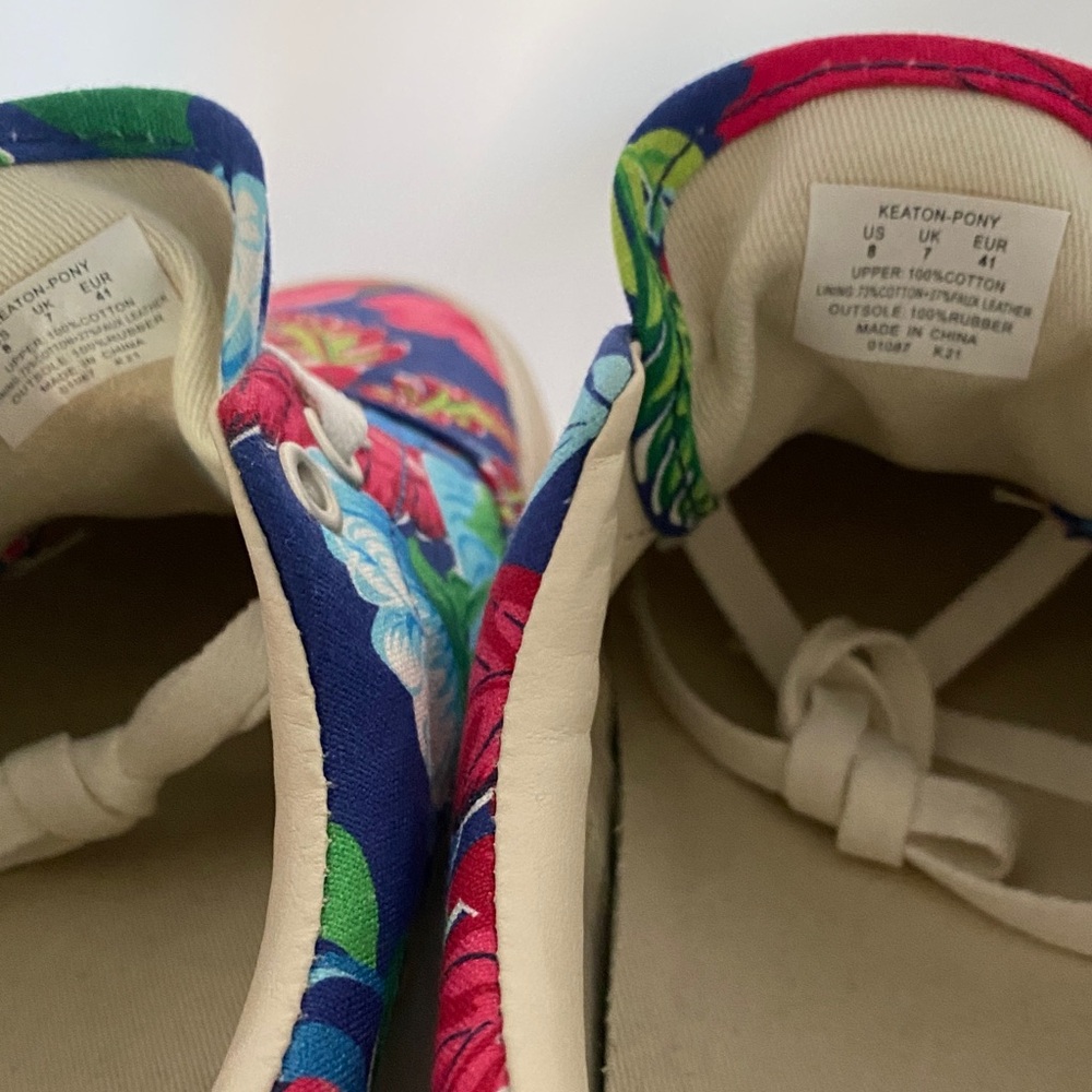Ralph Lauren Colorful Floral Sneakers size 8 NWT - Picture 6 of 6